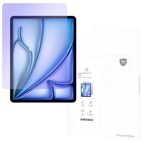 Cazy Blaufilter Displayschutzfolie geeignet für iPad Air 13 inch (M4 2026 / M3 2025 / M2 2024) - Anti-Blaulicht Displayschutzfolie