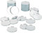 SSyang 200 Piezas de Mini Tamaño Redondo Espejo, 2cm Cristal Azulejos Decorativos de Mosaico para Proyectos de Arte Y Manualidades Viajes Enmarcado Decoración del Hogar de La Habitación (Plata)