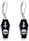Sarg Ohrringe Sterling Silber Goth Schädel Upside Down Cross Ohrringe Halloween Goth Schmuck für Frauen