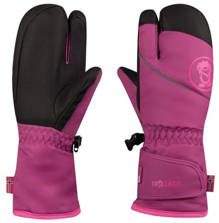 Trollkids Kids Troll 3 Finger Glove 45, Bright Berry