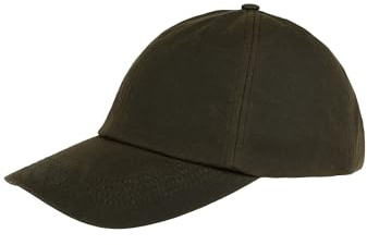 JACK PYKE Baseballkappe für Herren, 100 % britischer Millerain, 375 g/m², gewachste Baumwolle, Tartan-Futter, leichte Mütze im Landhausstil mit gebogenem Schirm und Messing-Einsteller, Grün