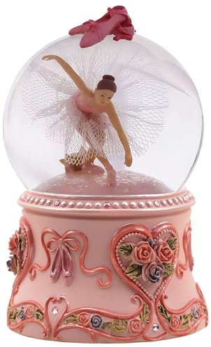 Singeek Kristallkugel Spieluhr Ballerina, handbemalt, tanzende Ballerina, Schneekugel, Ballett-Aufführung, Geschenke für Mädchen, Tochter, Enkelin (klassische Schwanensee-Melodie)