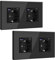 BSEED Enchufe Schuko con Cargador Rápido USB C 20W, Enchufe USB Empotrado, Enchufe Pared Enchufe Doble Negro, Enchufe Doble Pared 2 Piezas