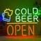 LMSIGNLY Panneau néon ouvert pour décoration murale de bière, bar, pub, cheer, panneau LED pour homme, grotte, maison, magasin, bar, fête, bistrot