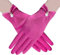 SYSUII Guanti corti in raso, da donna, da sposa, anni '20, da donna, in raso, con perle, eleganti, estivi, per cena, tea, feste, balli, Rosa, m