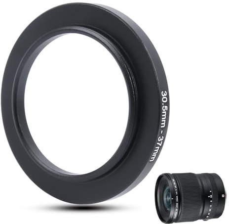 Metall Step-Up Ring Filter Adapter - 30.5mm auf 37mm - Metallring Step-Up Adapter für Filter, kompatibel mit Allen 37mm UV, CPL, ND-Filtern, Objektivhauben, gewindegedrehten Objektiven usw