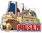 Pilsen Tschechische Republik Holz 3D Kühlschrankmagnet Stadt Reise Souvenir Niedliche Kühlschrankaufkleber Home Küche Dekoration