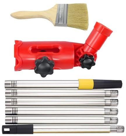 Paintbrush Angle Attachment, 180-Degree Paint Roller, Ceiling Wall Painting, Paint Roller Pole, Corner Painting Tool, Paint Brush Holder, Rotating Wall Extender for Extension Pole Wall