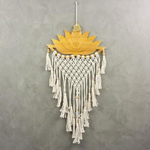 Oriental Galerie Traumfänger Wandbehang Wandschmuck Wandteppich Etnik Boho Quaste Deko Lotusblüte 39 cm
