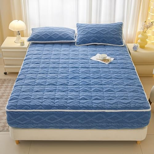 Lenzuolo con angoli per letto singolo in pile ultra morbido, extra profondo, 120 x 200 + 30 cm, caldo e soffice