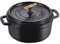 STAUB Cocotte ronde en fonte, noir, 24 cm, bouton en laiton