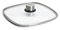 Woll Logic Pro Sicherheitsglasdeckel, viereckig, 24 x 24 cm, mit Edelstahldeckelknopf