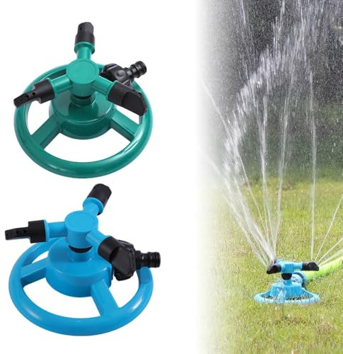 Sprinkler Für Den Garten, 2025 Neuest Rasensprenger, 360 Grad Rotierende Sprenger, Rasensprenger Große Flächen Regner Bewässerung, Gartensprenger Für Kinder Und Spielende Haustiere (Blau + Grün)