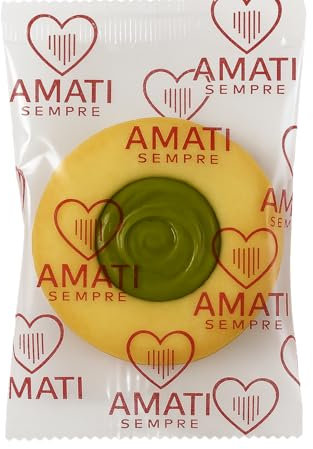 Amati Sempre Occhio di Bue al Pistacchio, Biscotto Artigianale Senza Glutine, 120g