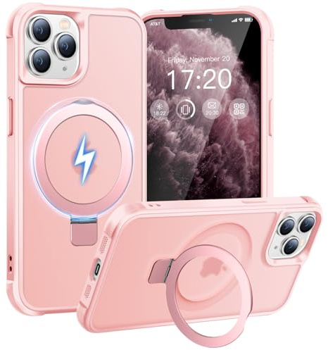 BENTIACC Hülle für iPhone 11 Pro Max mit Magnet Ständer, Pink