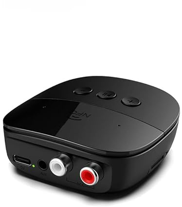 Bluetooth 5.2 Audio Adapter, Empfänger für Stereoanlage, 3.5mm AUX Klinke & Cinch Receiver Adapter für Lautsprecher Verstärker