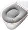 5 Pack Thicker Bathroom Toilet Seat Cover Pads Grey,Soft Warmer Toilet Seat Cushion Cover Stretchable Washable Fiber Cloth Comfortable Toilet Lid Seat Cover