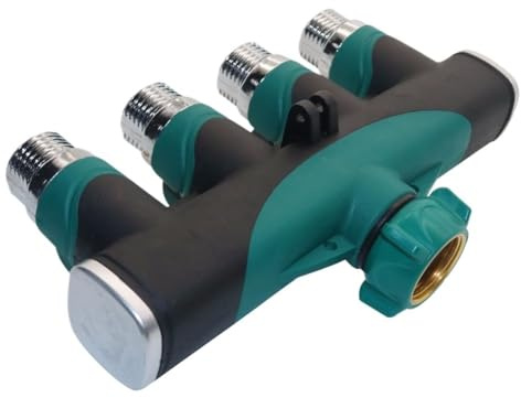 Casetlong 1pc 4 Weg Garten Schlauch Anschluss Zink Legierung Splitter Adapter Passt Mit Outdoor Wasserhahn Sprinkler Tropf Bewässerung Systeme 3/4 Inc