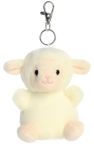 AURORA, 34139, Palm Pals Woolly Lamb Clip-On, 10cm, Soft Toy, White