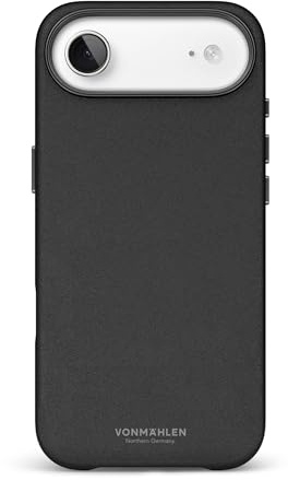 Like Leather Case - Handyhülle kompatibel mit iPhone 17 Air, Schwarz | magnetische Handyhülle aus veganem Leder, kompatibel mit MagSafe, Mikrofaserinnenfutter, Kamera- und Displayschutz