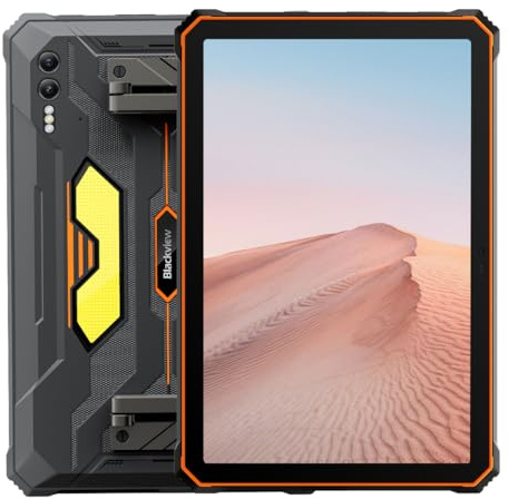 Blackview Active 10 Pro | 10,95 90Hz | 36GB RAM + 256GB (2TB) | Arancia | Tablet Rugged 5G | Android 14 | 30000mAh | 108MP + 20MP + 50MP | NFC | GPS | IP68/IP69K | Dual SIM | 2 anni di garanzia