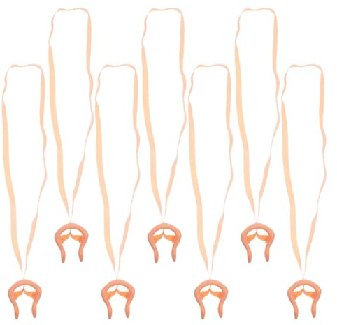 Mikikit Pince-Nez en Silicone Natation 7pcs avec Cordon | Boîte Compacte Incluse, Modèle Antidérapant, Usage Sports Aquatiques et Piscine