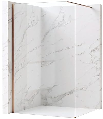 Rea paroi de douche, Flexi Transparent 110, Cuivre brossé