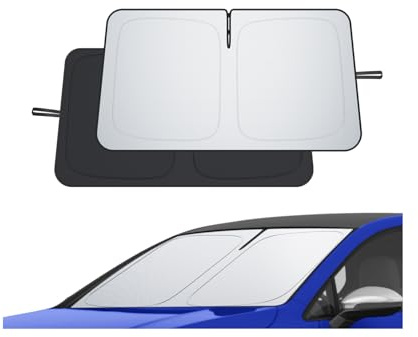 ECOZEN Parasol Coche Delantero Plegable VW Golf 8 8.5 2020-2026 con Bolsa de Almacenaje, Protección UV y Solar, Tejido Engrosado, Parasol para Parabrisas Delantero de Coche VW Golf 8 Accesorios
