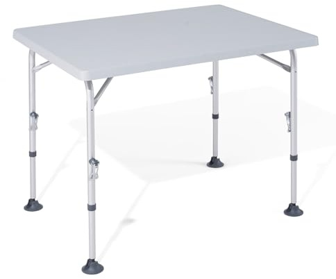 Westfield Outdoors Smart Star, Klapptisch Höhenverstellbar 90x70cm | Wetterfeste Robuste PP-Tischplatte, Stabiler Campingtisch Klappbar mit breiten Füßen für 4-6 Personen für Camping, Balkon