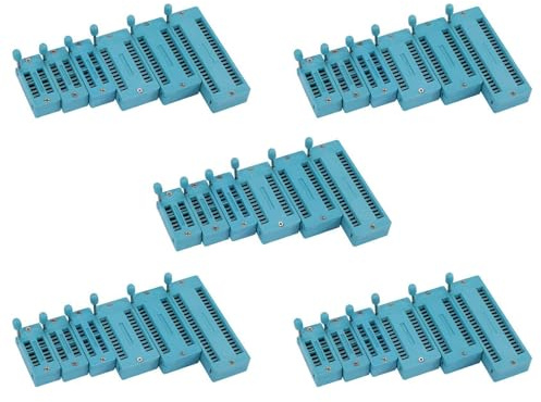 Onchdbfhuu 30PC Universal 14/16/18/24/28/40 Pin IC Test Universal ZIF Socket Hot Home Improvement