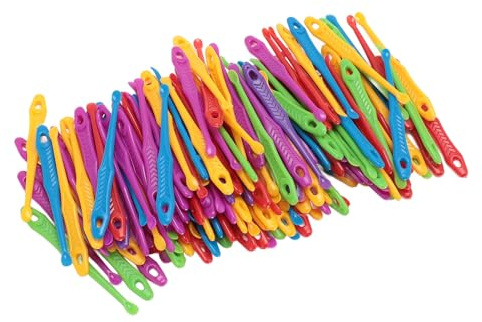 Generic Cuillère Auriculaire Ergonomique Multicolore, 200 Pièces, Nettoyeur de Cérumen pour Usage Domestique, Plastique 7x0,8 Cm