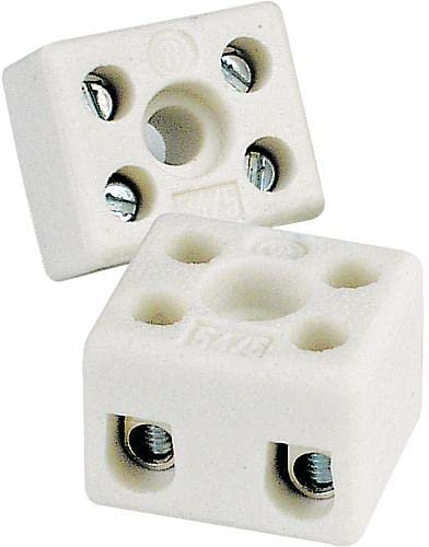 EGB Porzellanklemme 2-polig VE10 - Terminalblock - Blau - Schraube - Porzellan