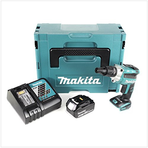 Makita DFS 251 RM1J 18 V Li-Ion Trockenbauschrauber Brushless im Makpac mit 1x BL1840 B 4,0 Ah Akku und DC18RC Ladegerät