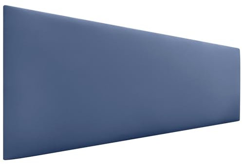 DHOME Cabecero de Polipiel o Tela AQUALINE Liso cabeceros Cabezal tapizado Cama Lujo (Polipiel Azul, 160cm (Camas 150/160))