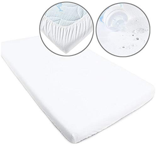sei Design Matratzenschoner 60x120 Baby wasserdicht inkontinenz Spannbettlaken AQUASTOP Jersey 100% Baumwolle wasserdichte Matratzenauflage Made in Germany