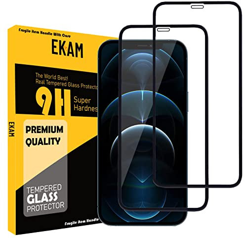 Mobile Stuff Pack of 2, Screen Protector for iPhone 12 / 12 Pro [6.1 Inch], Full Coverage Tempered Glass Film