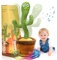 seOSTO Volume Control Dancing Cactus Toy Repeat What You Say, Talking Cactus Plush Toy Recording, Singing Cactus Baby Toys for Kids Gifts, Encourage Speech