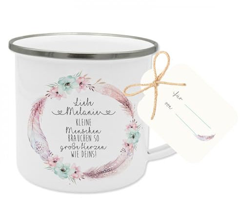 Kaffee Tasse Geschenk Erzieherin Absschied Geschenk mit Namen Kaffeetasse Abschiedsgeschenk Erzieherin Kindergarten Emailletasse als Dankeschöngeschenk für Erzieherin