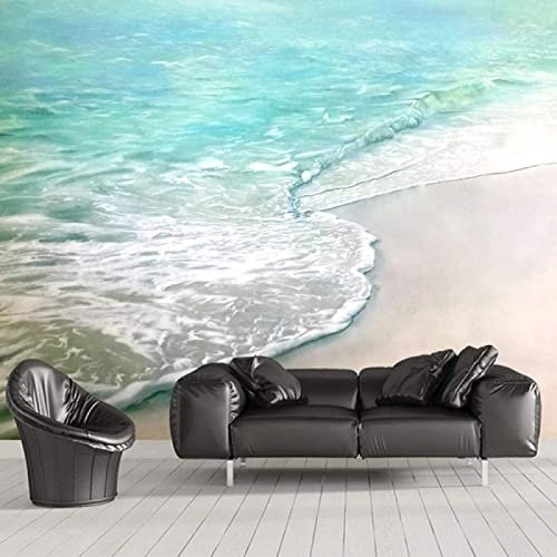 Papier Peint Panoramique Plage D'Eau De Mer En Bord De Mer 3D Poster Mural pour Salon Chambre Décoration Murale
