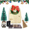 Wichteltür Weihnachten Set, 9 Stück Miniatur Puppenhaus Set, Miniatur Feentür Set, Miniatur Wichtel Tür Weihnachten, Miniatur Puppenhaus Wichtel Zubehör Weihnachten