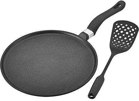 ZWILLING Ballarini Cookin'Italy Crêpes-Pfannen-Set, Pfanne + Streuer + Pfannenwender, geschmiedete Aluminiumkonstruktion, langlebige Antihaftbeschichtung, für alle Herdarten außer Induktion