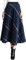 Damen Lang Rock Elegant Maxi Winterrock Plaid Warm Wollrock Hohe Taille Karierter röcke Herbst Elastische Taille Vintage A Linie Casual Midi Faltenrock G Dark Blue XXXL
