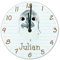 timalo® Wanduhr Tiere Kinderzimmer personalisiert mit Namen | Geschenk Uhr für Kinder mit süßen Tiermotiven | Robbe glasuhr-t-22