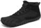 SAGUARO Barfußschuhe Herren Winter Winterschuhe Damen Gefüttert Warm Winterstiefel Wasserdicht Outdoor Rutschfeste Schwarz 48