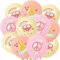12 Luftballons * FLOWER POWER * als Deko für Kindergeburtstag und Hippie-Mottoparty | Ø 30cm | 60er 70er Party Ballon Ballondeko