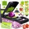 Mandolina per Verdure, Taglia Verdure Multifunzione, 16 in 1 Tagliaverdure Manuale, Affetta Verdure Manuale, Taglia Verdure Cubetti con 7 Lame Diverse Per Aglio, Cavolo, Carote, Patate, Pomodori
