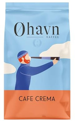 Øhavn Cafe Crema (1kg) | Für Siebträgermaschine, Kaffeevollautomaten & French Press | Aus Arabica & Robusta-Bohnen | Ganze Bohnen | Mittlere Röstung (American Roast)
