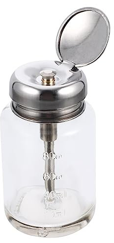 CAXUSD Flacon Distributeur Verre Transparent Pompe Douce pour Stockage De Liquide Et Retouches Déplacement