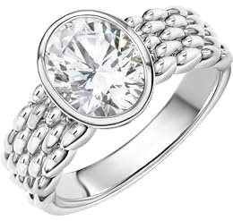 Zeeme Silber Damen Ring 925/- Sterling Silber Glänzend Zirkonia weiß 360272155
