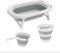 Pikas Babybadewannen-Set, Babybadewannen-Set, 7-teiliges faltbares Badewannen-Set, Babybadewanne, faltbare Baby-Wannen-Set, faltbare Babybadewannen-Set, Babybadewanne (Grau)